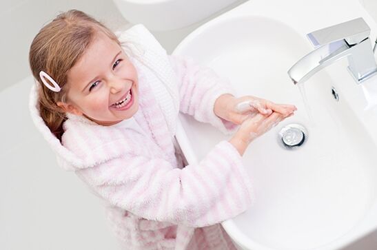 Para protexerse da infección por vermes, cómpre lavar as mans